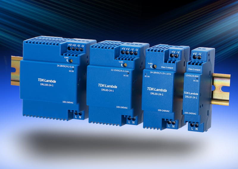 TDK-Lambda's compact supplies use less space on DIN rail